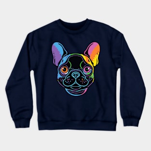 Rainbow French Bulldog Dog Lover Frenchie Crewneck Sweatshirt